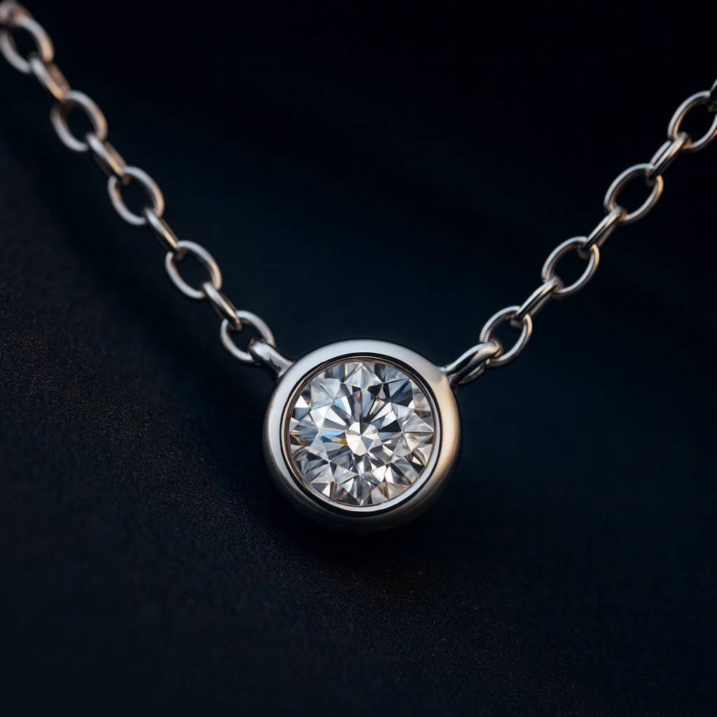 Moissanite Solitaire Pendant Necklace