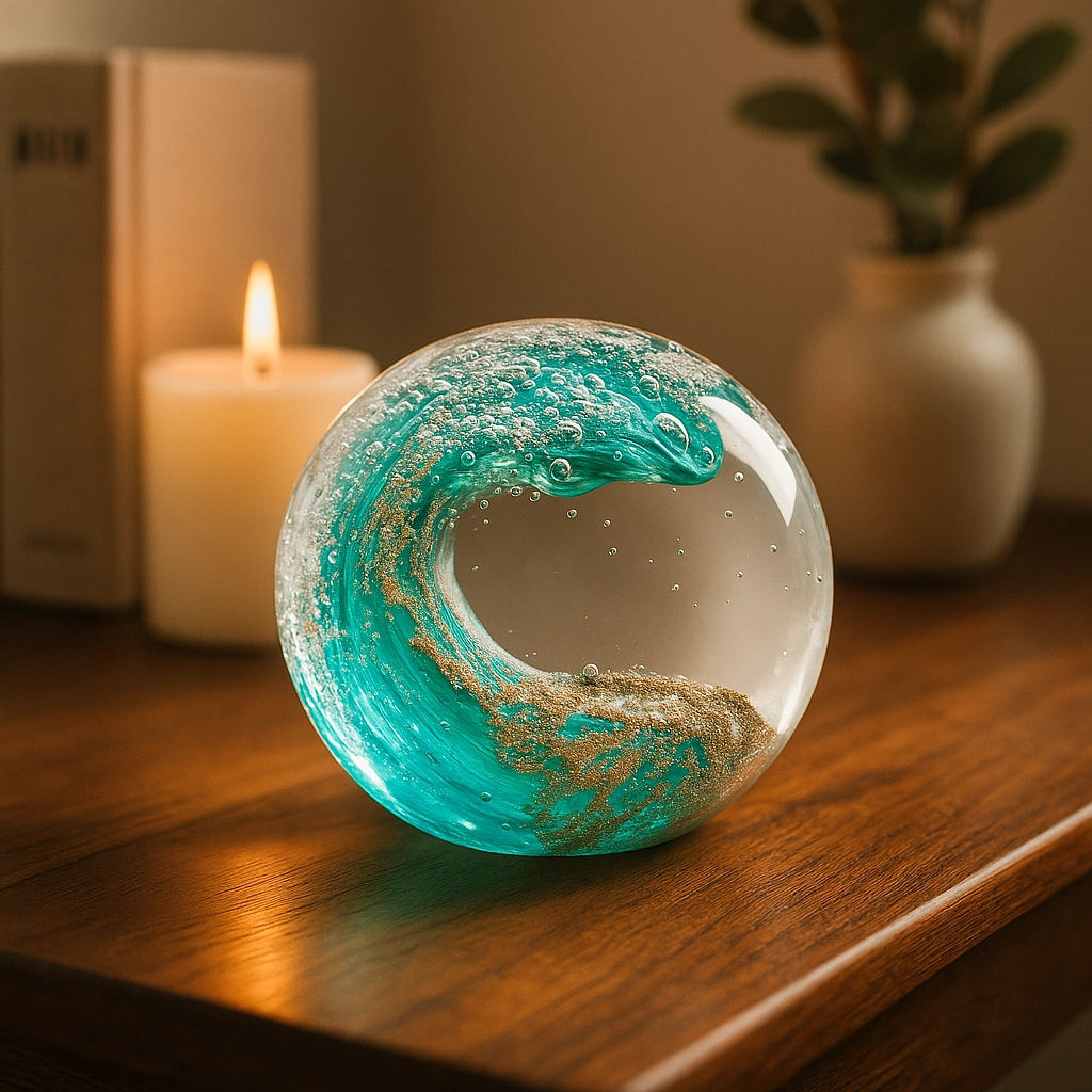 Ocean Wave Crystal Sphere