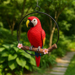 Hanging Parrot Garden Sculpture