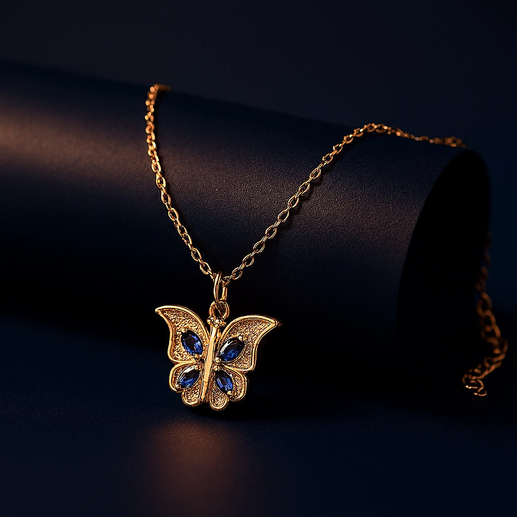 Butterfly Heart Locket Necklace