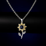 I Love You Sunflower Necklace