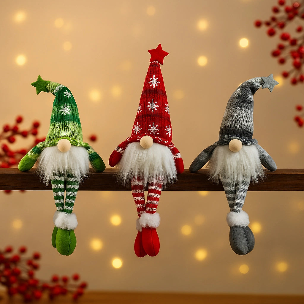 Lighted Christmas Gnome Set