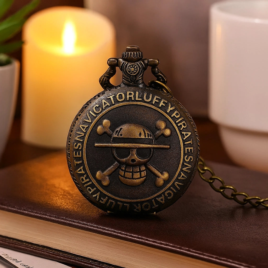 Anime Skull Pocket Watch Necklace