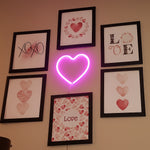 Pink Heart Neon Light