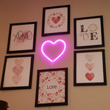 Pink Heart Neon Light