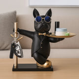 Bulldog Decorative Tray Statue