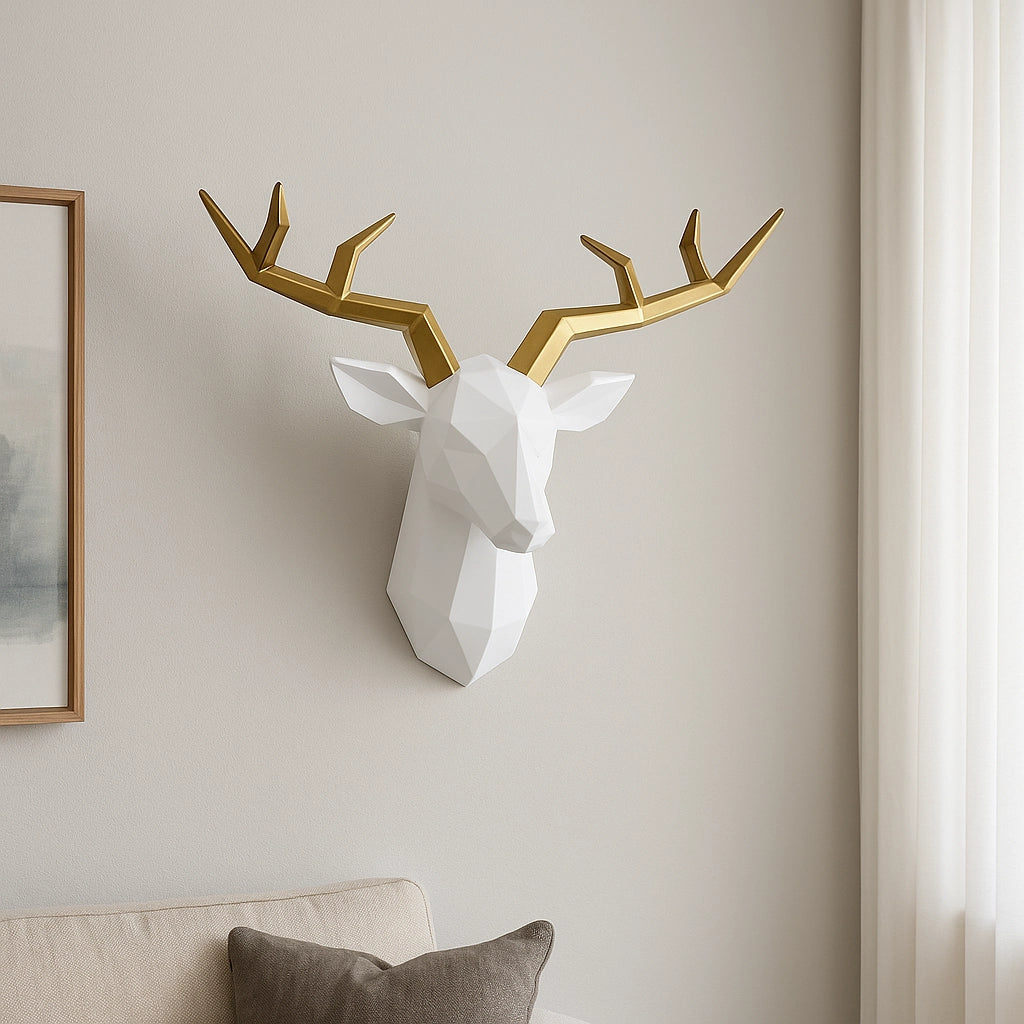 Geometric Deer Wall Sculpture