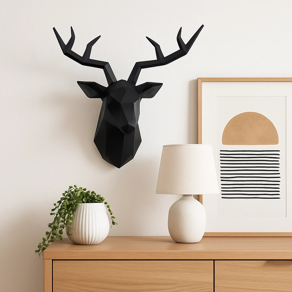 Geometric Deer Wall Sculpture