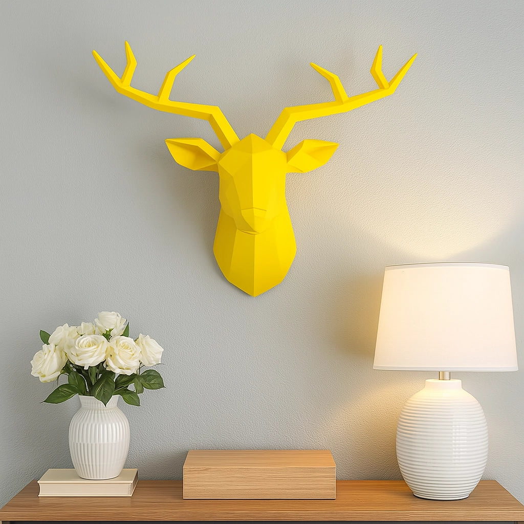Geometric Deer Wall Sculpture