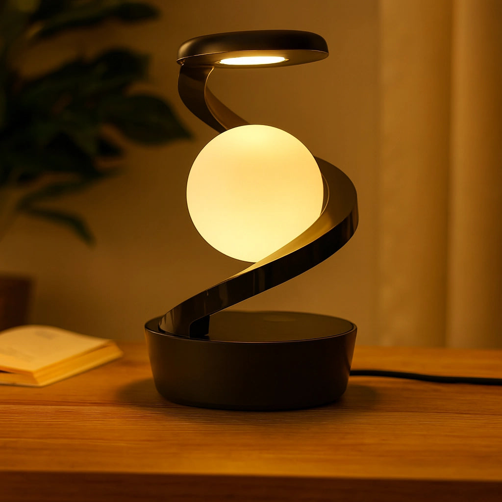 Levitating LED Spiral Lamp