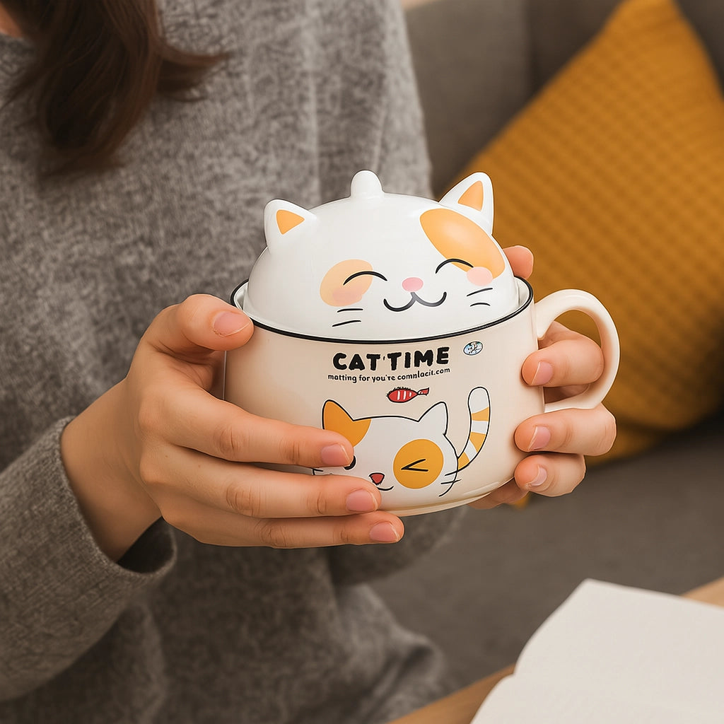 Cute Cat Ramen Bowl Set