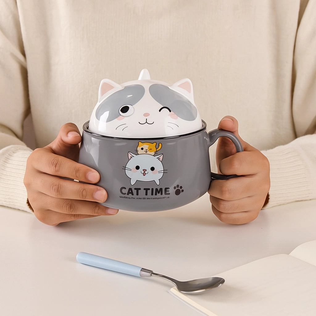 Cute Cat Ramen Bowl Set