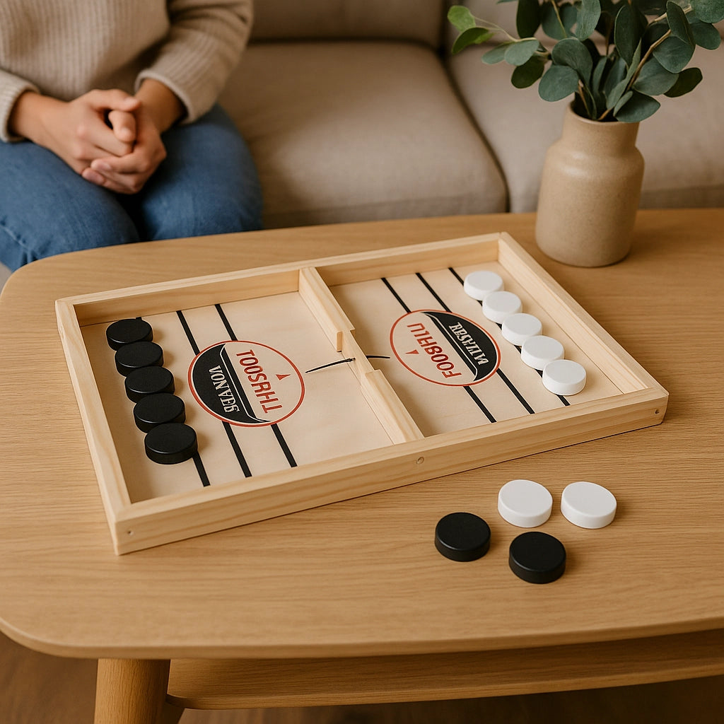 Wooden Sling Puck Game
