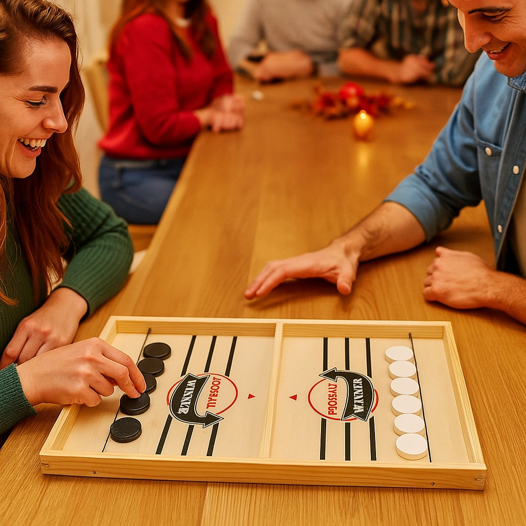 Wooden Sling Puck Game