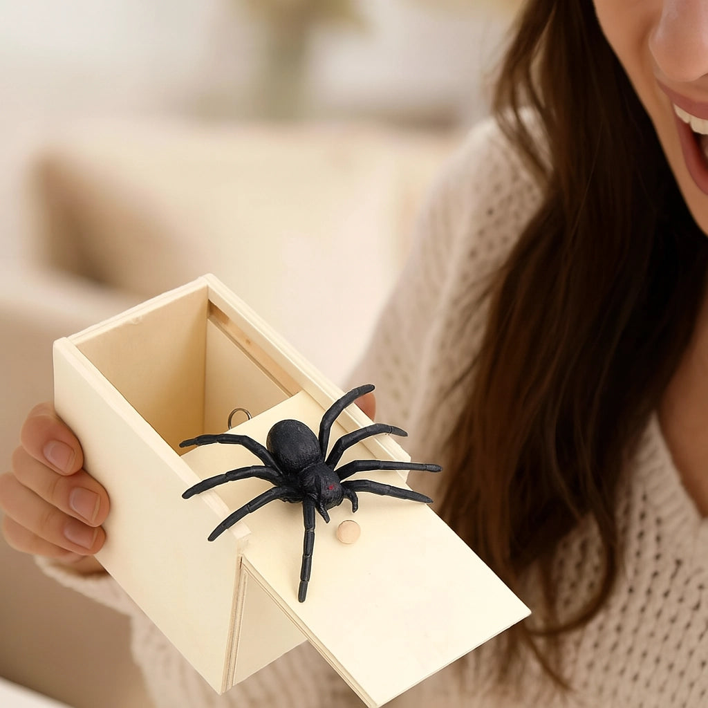 Wooden Spider Prank Box