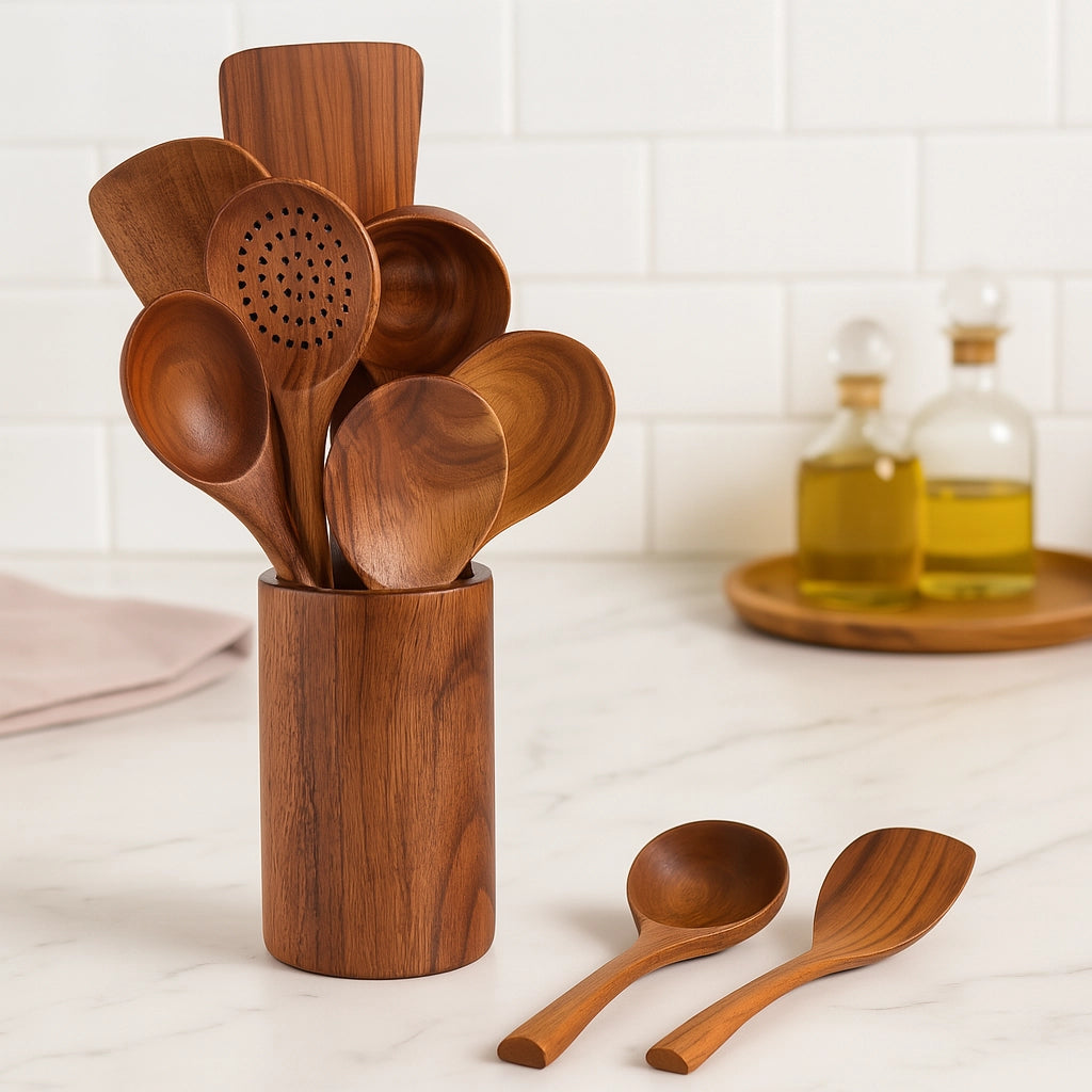Wooden Kitchen Utensils Set