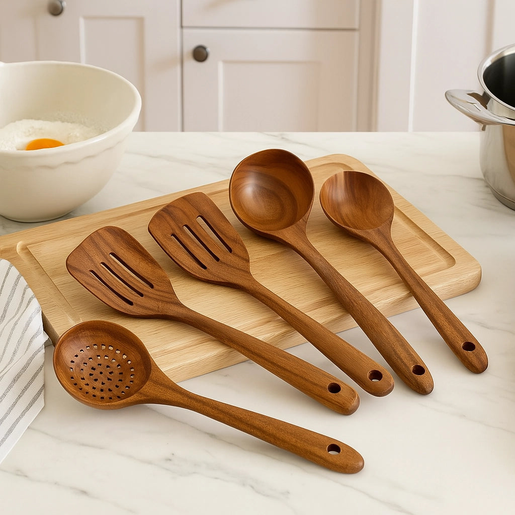 Wooden Kitchen Utensils Set