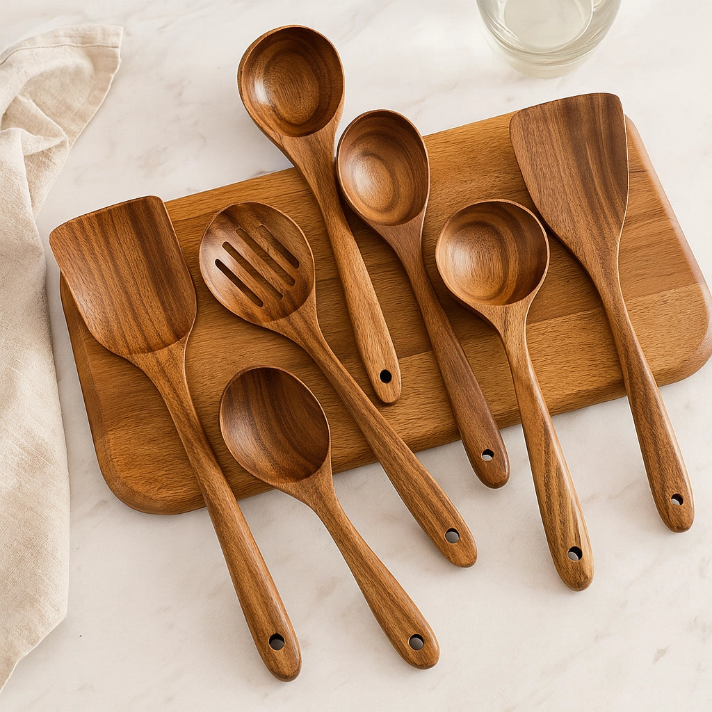 Wooden Kitchen Utensils Set