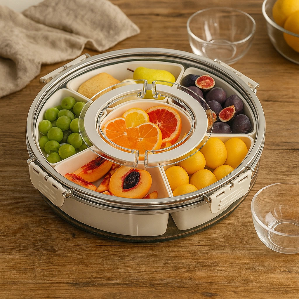 Divided Serving Tray with Lid
