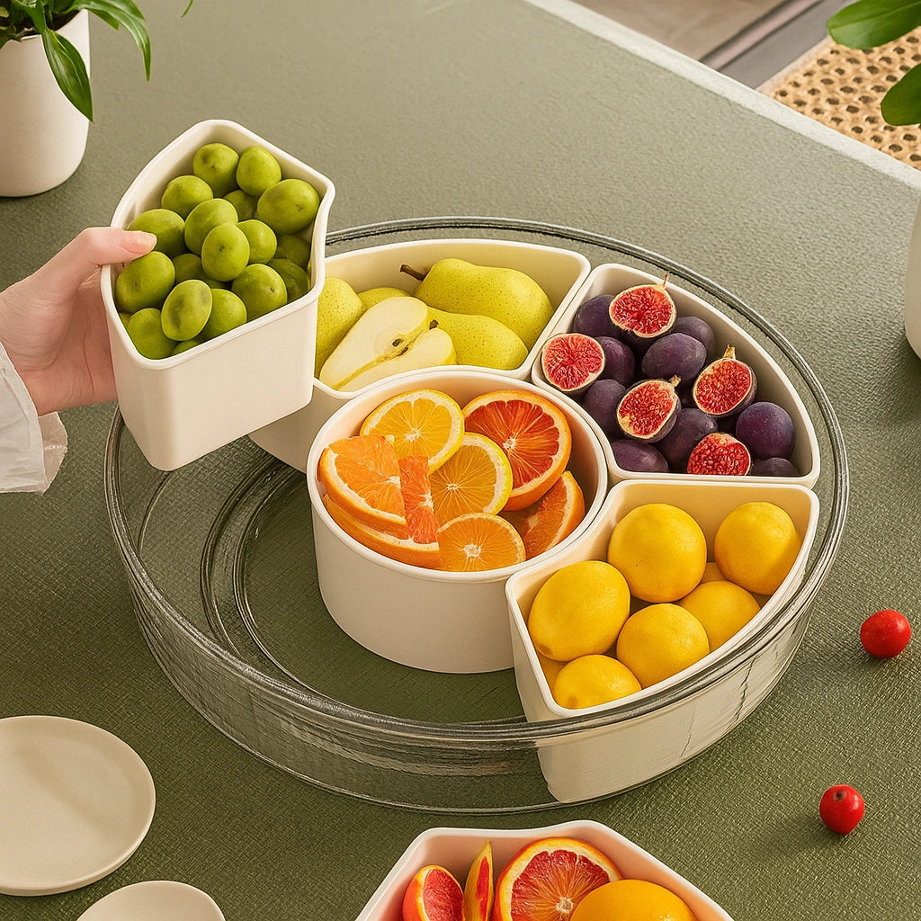 Divided Serving Tray with Lid