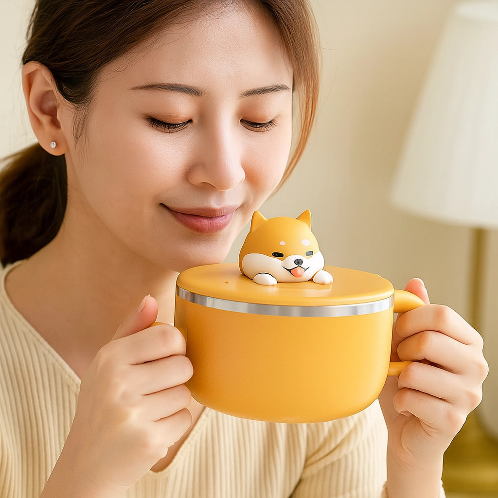 Cute Ramen Bowl with Lid