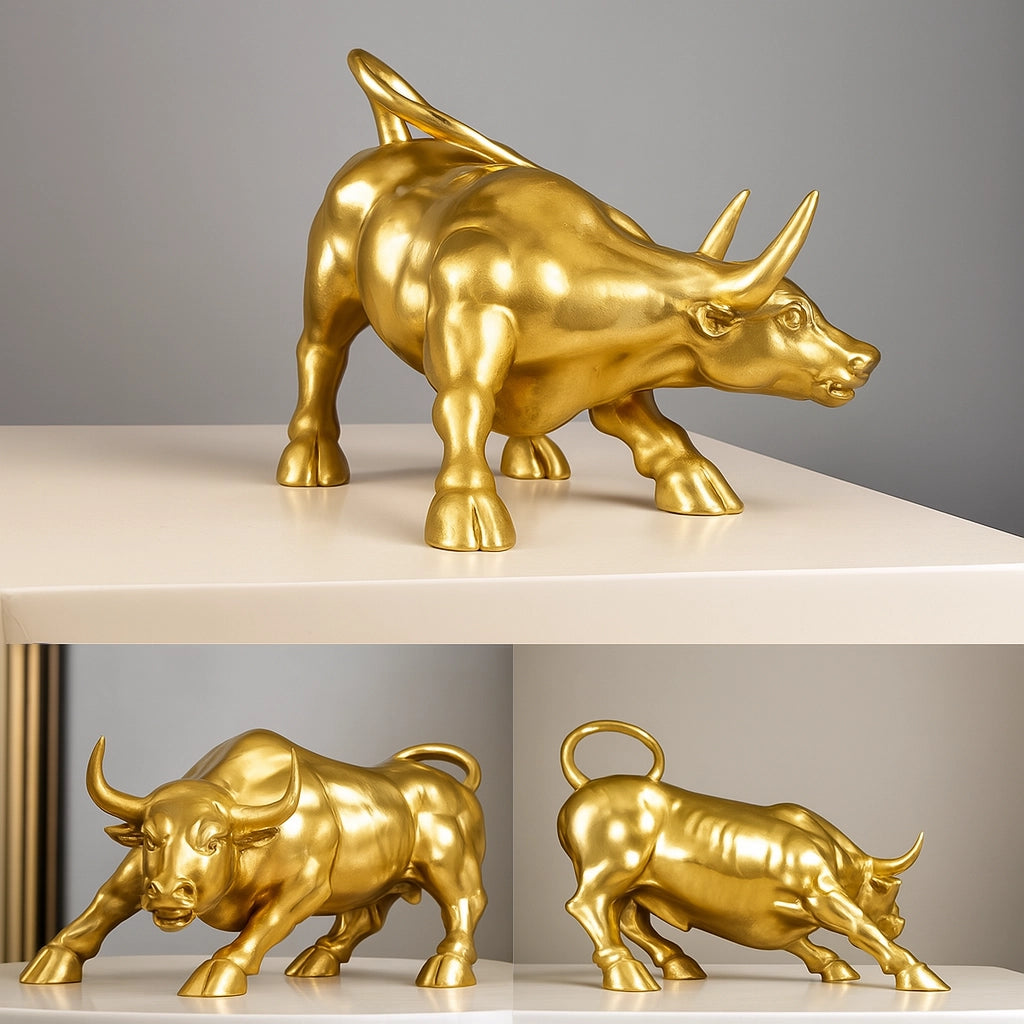 Brass Wall Street Bull