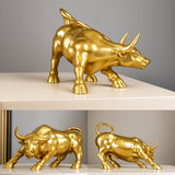 Brass Wall Street Bull