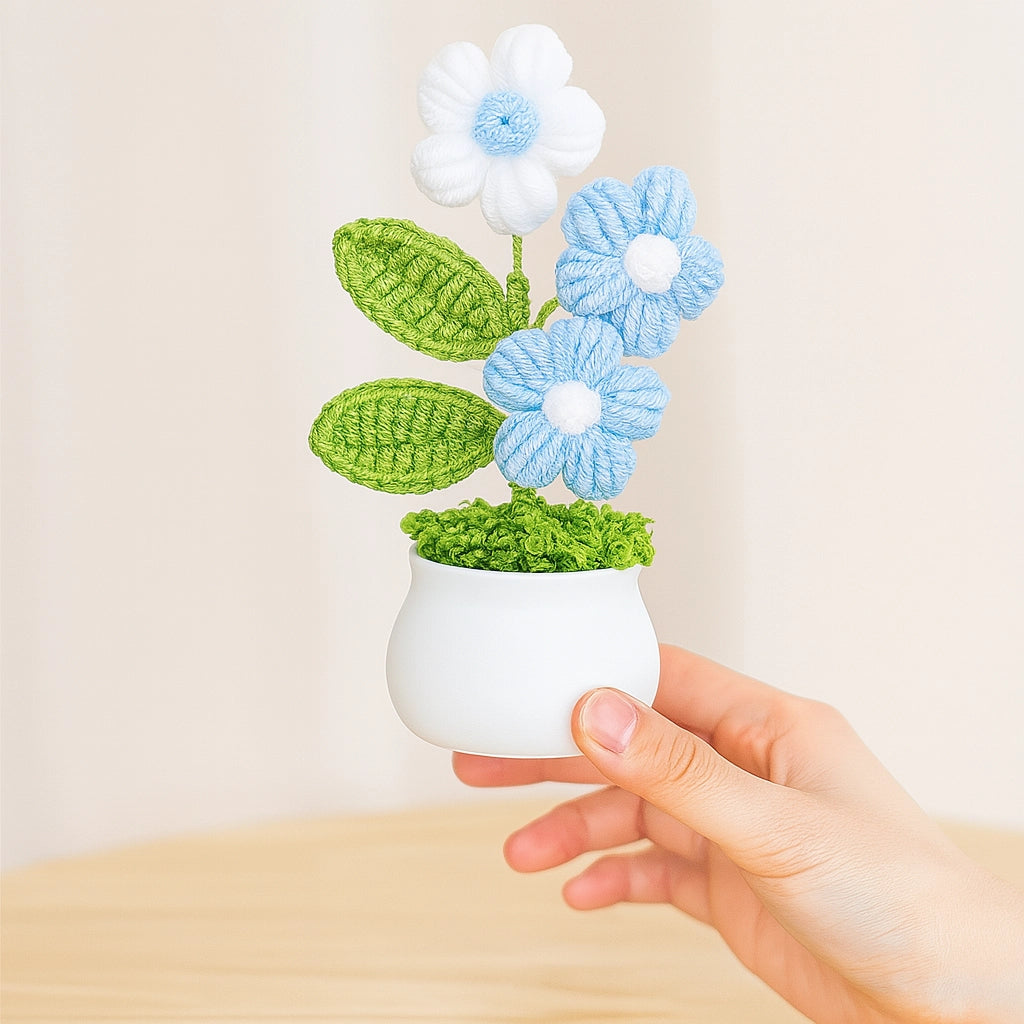 Crochet Flower Potted Plant