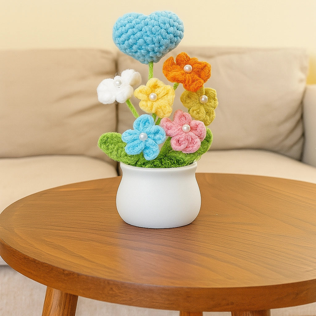 Crochet Flower Potted Plant