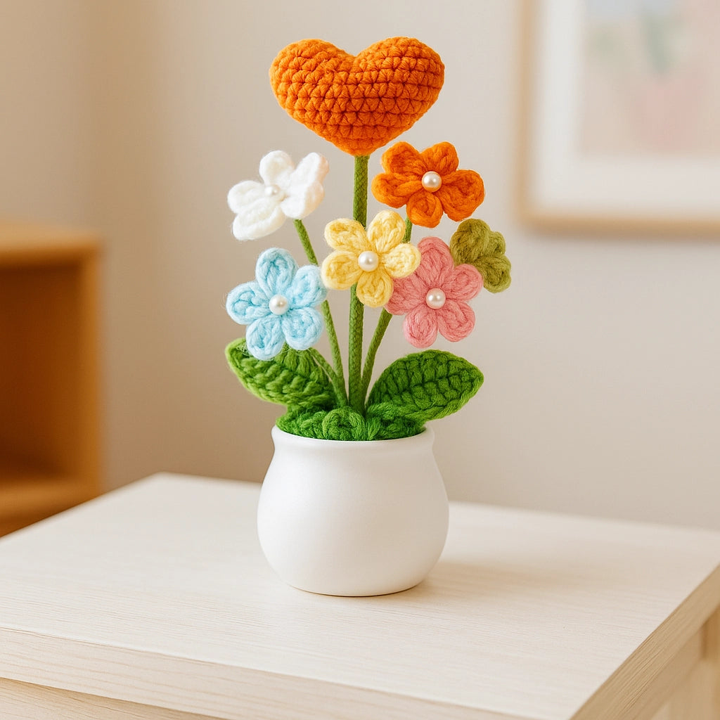 Crochet Flower Potted Plant