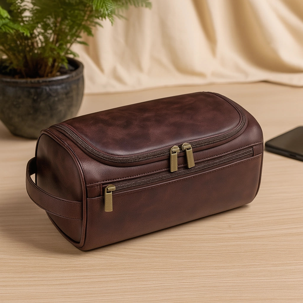 Men’s Leather Toiletry Bag