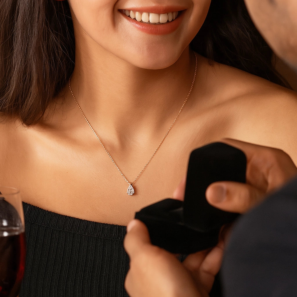 Radiant Teardrop Pendant Necklace