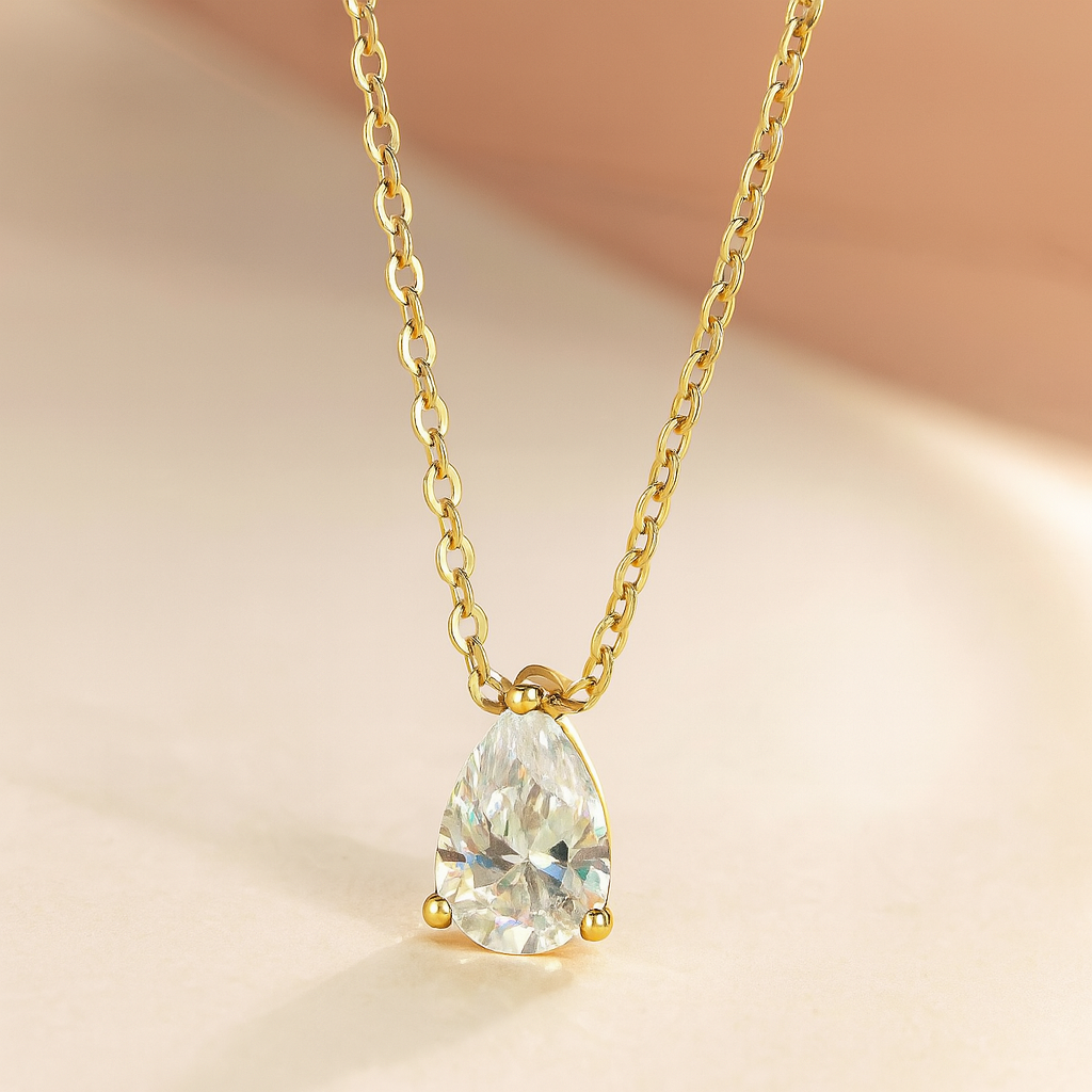 Radiant Teardrop Pendant Necklace