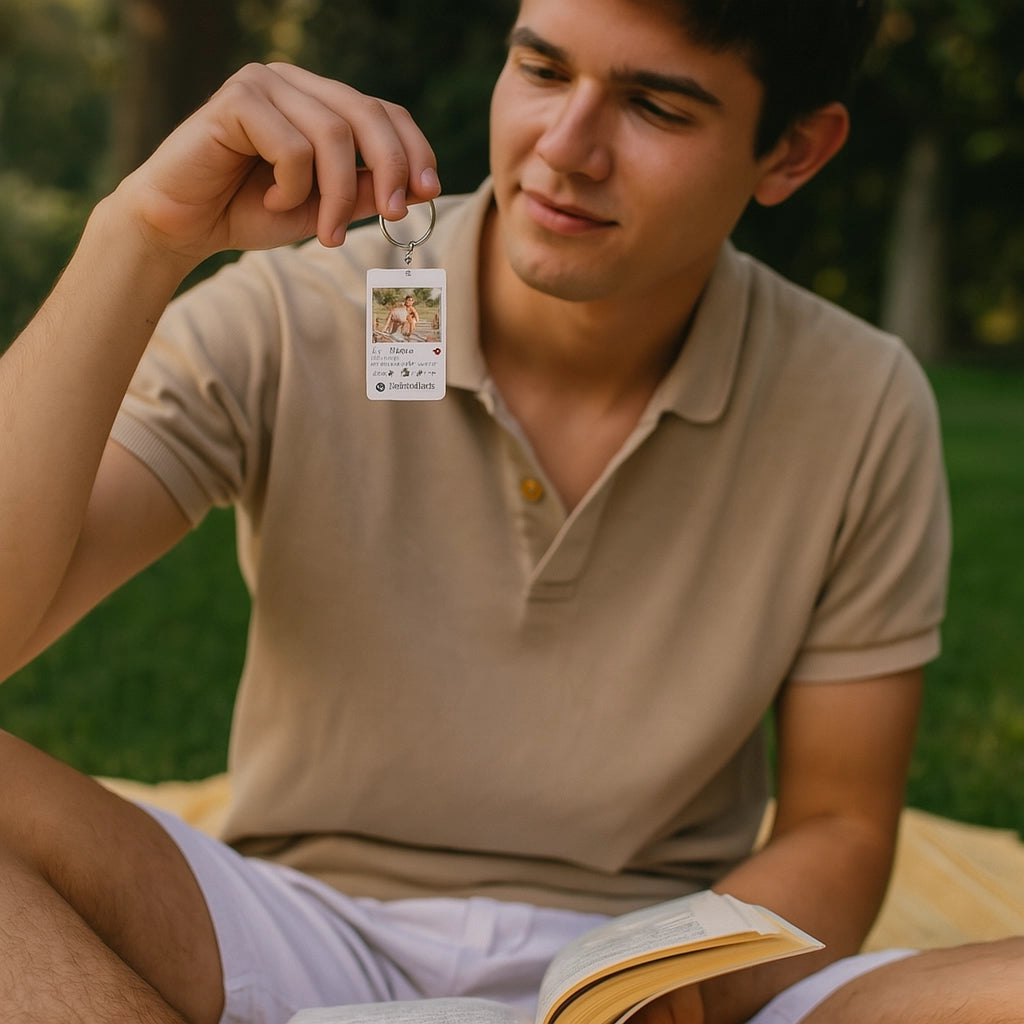 Custom Couple Photo Keychain