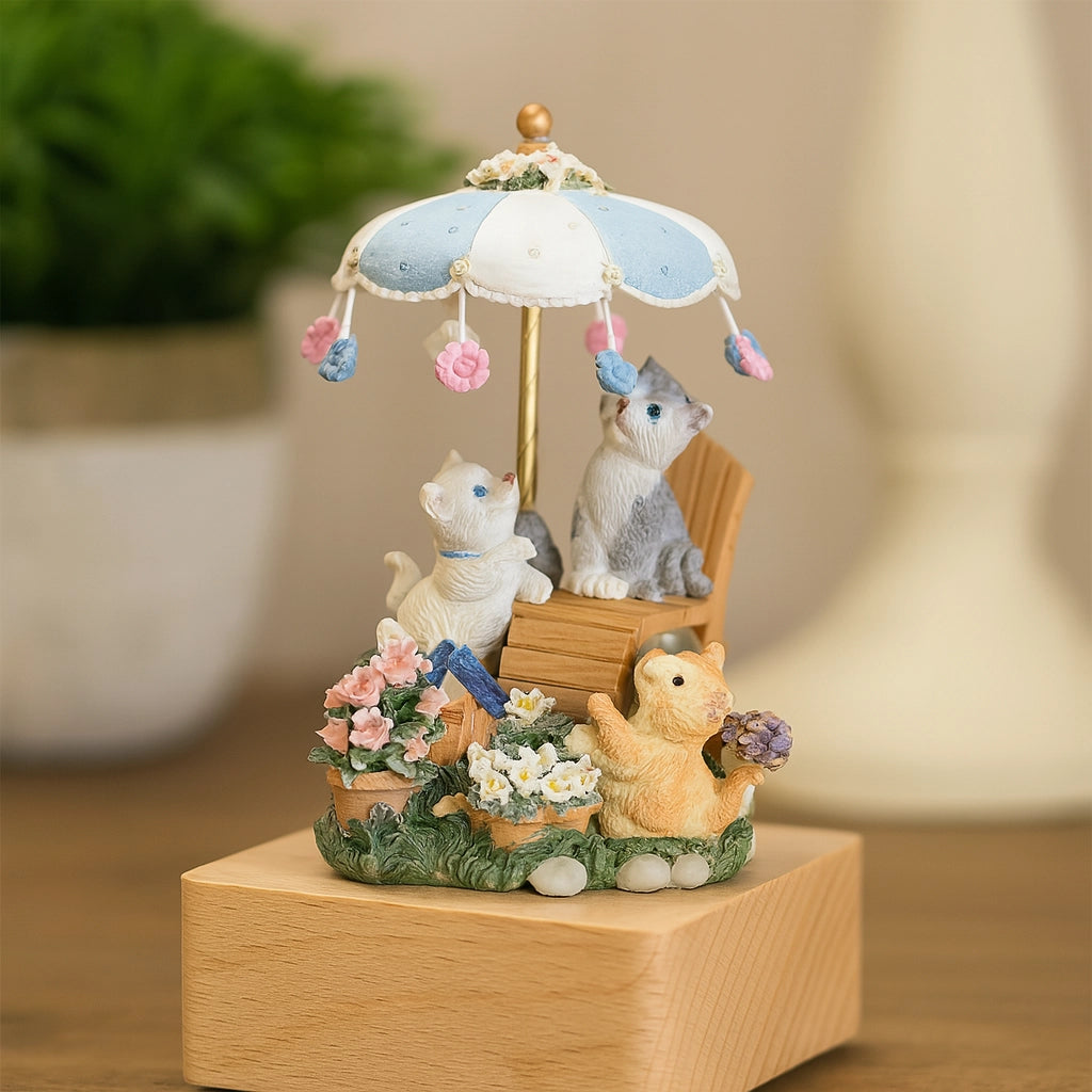 Wooden Christmas Music Box Collection
