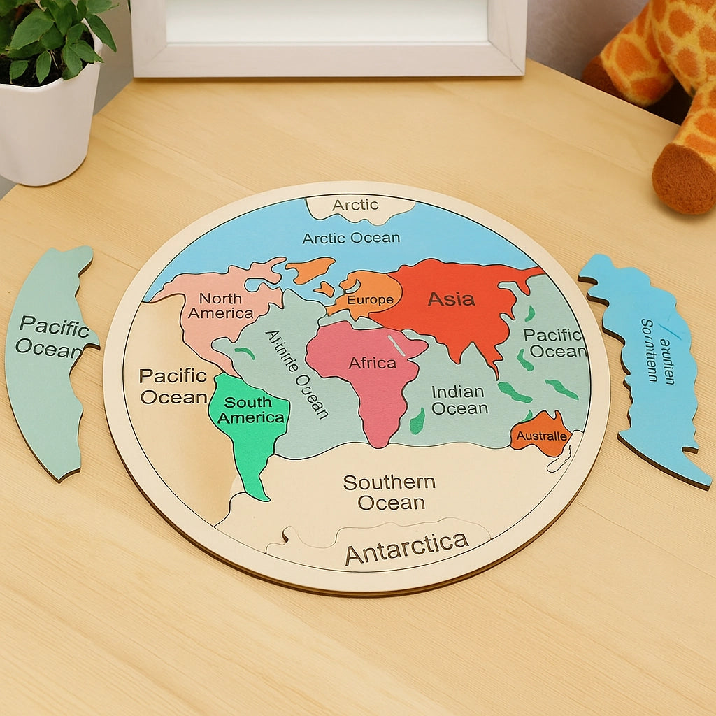 Wooden World Map Puzzle