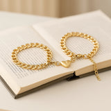 Couple Cuban Chain Bracelet Set
