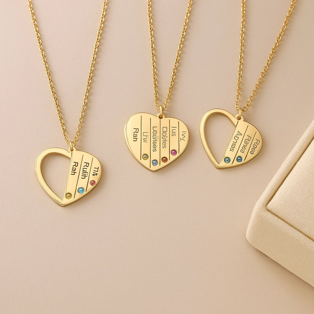 MomLove™ Engraved Heart Necklace