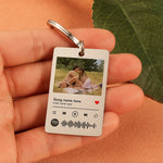Custom Couple Photo Keychain