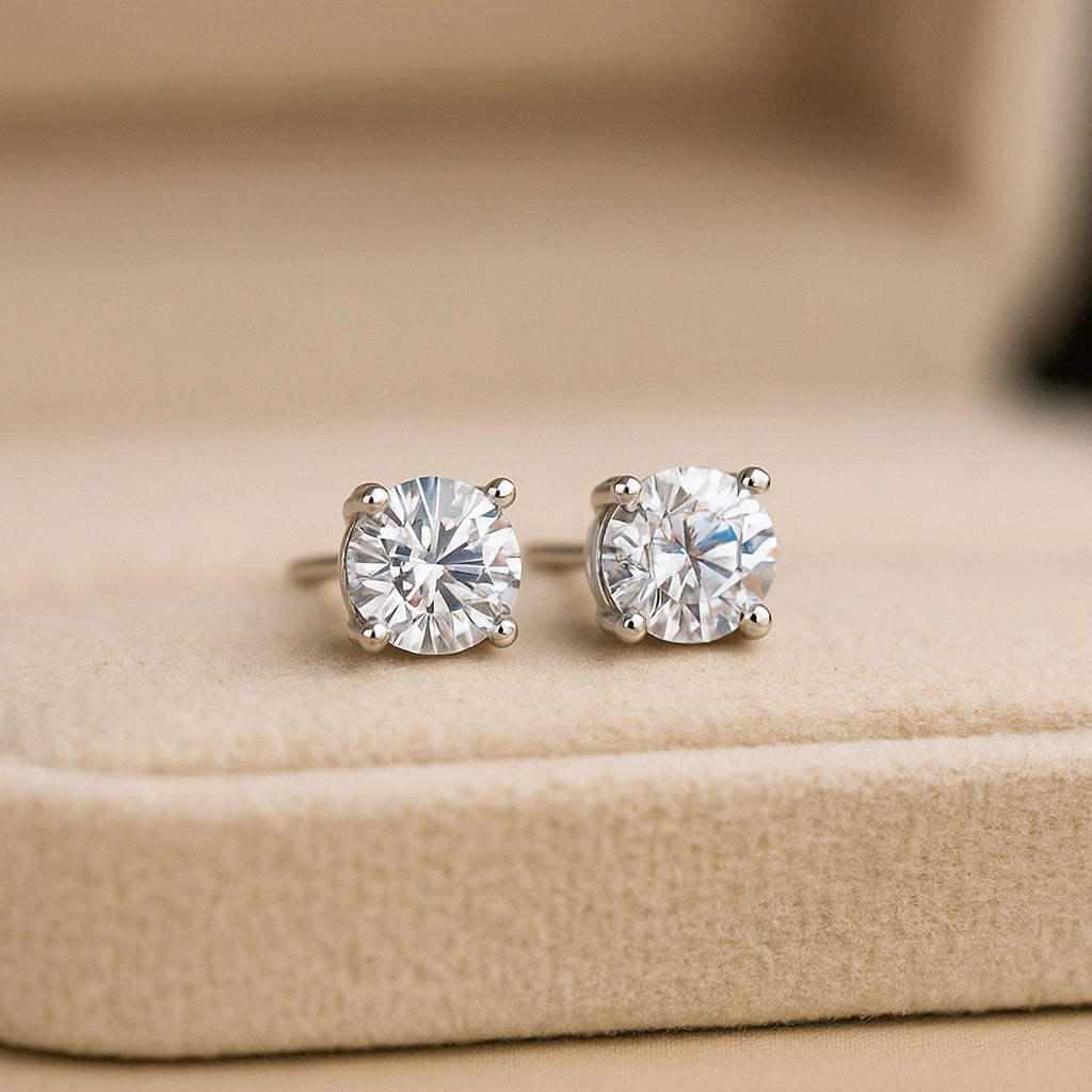 Moissanite Stud Earrings