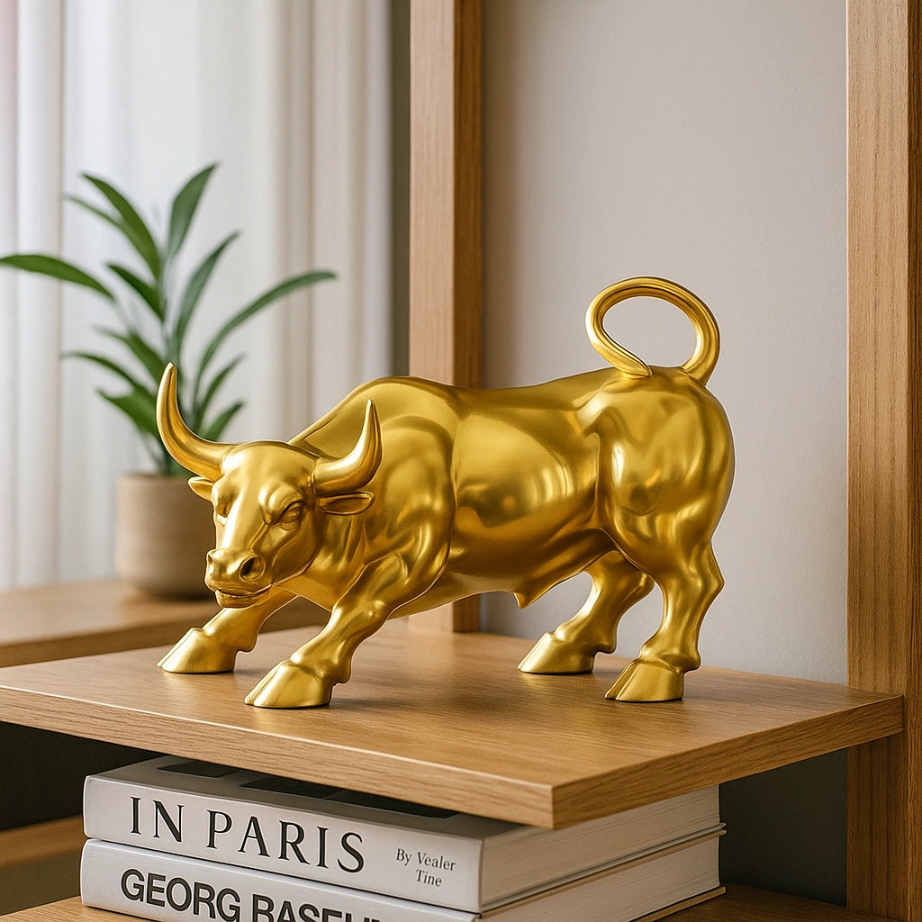 Brass Wall Street Bull