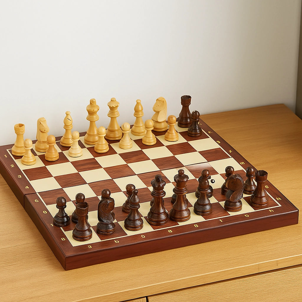 Walnut Folding Chess Set