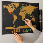Scratch-Off World & USA Map Set