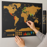 Scratch-Off World & USA Map Set