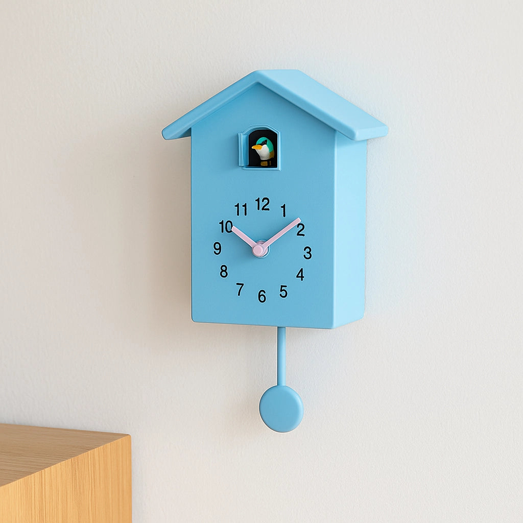 Nordic Birdhouse Wall Clock