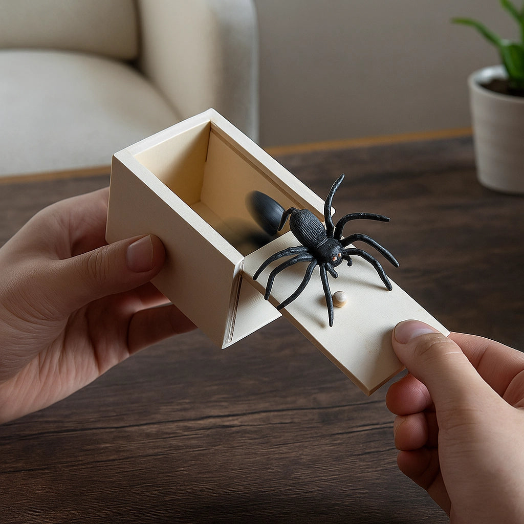 Wooden Spider Prank Box