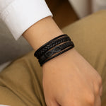 Infinity Leather Cuff Bracelet