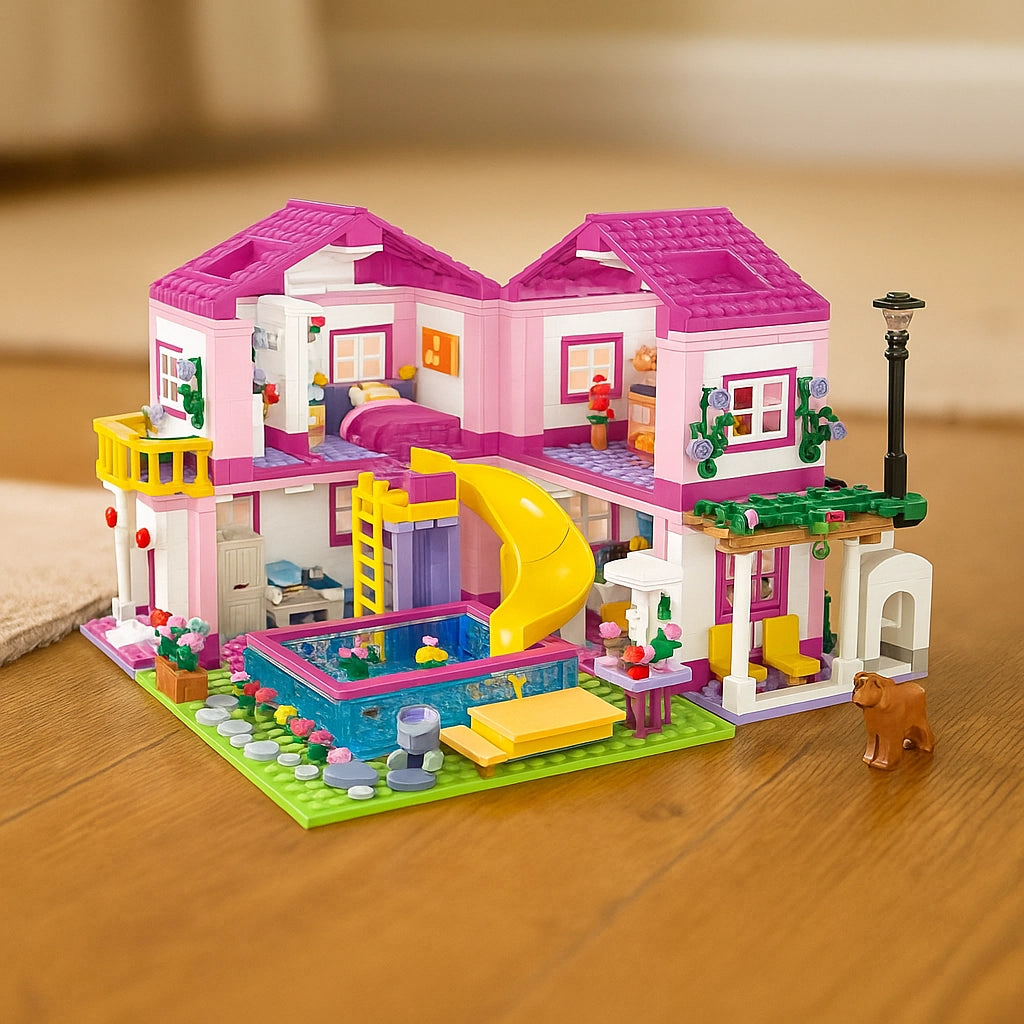 Pink Summer Villa Building Set