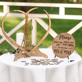 Rustic Heart Frame Guest Book