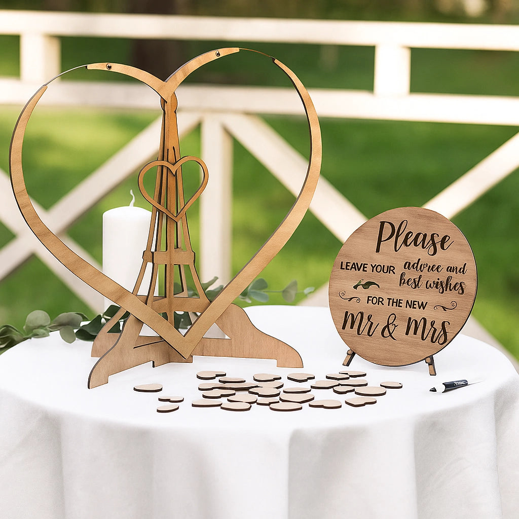 Rustic Heart Frame Guest Book